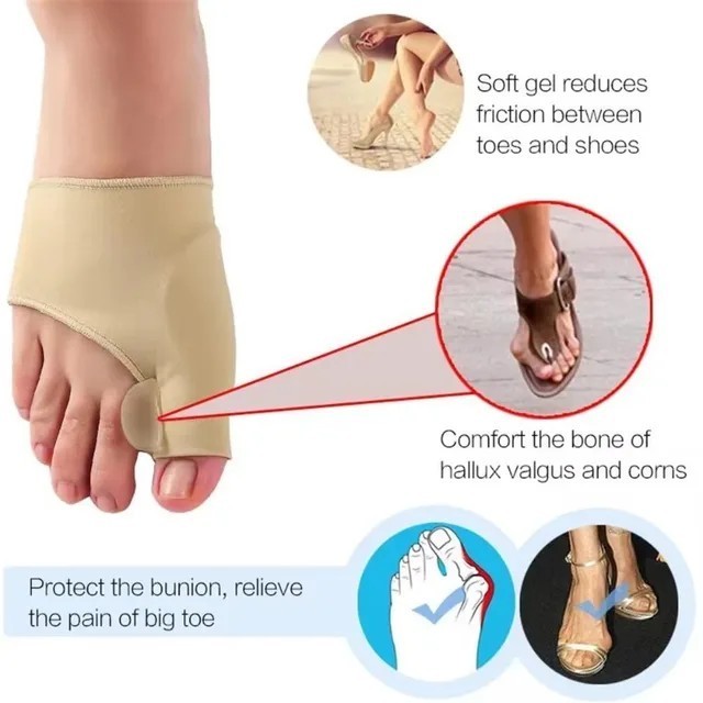 Fabric Gel Toe Bunion Protector Support Hallux Valgus Corrector UK Seller
