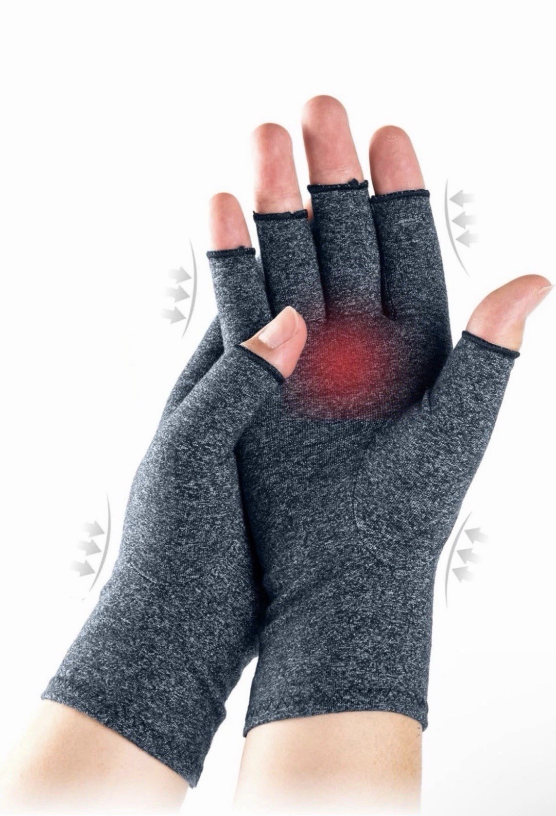 1 Pair Arthritis Gloves Fingerless Compression Medical Support Therapeutic, M