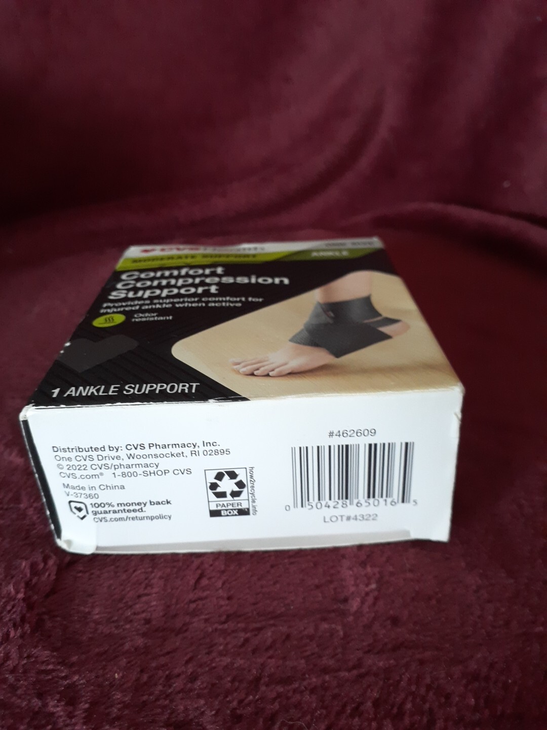 CVS Health Ankle Moderate Support Comfort Compression Support One Size