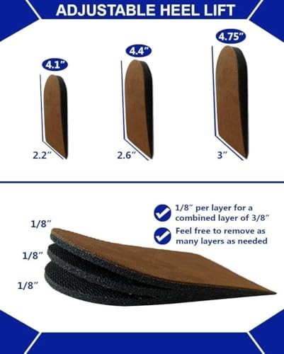 Adjustable Heel Lift Pack of 2 Corrector for Leg Length Discrepancy Balance