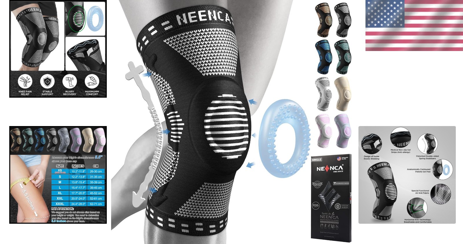 Breathable Compression Knee Sleeve for Sports – Pain Relief & Recovery Solution