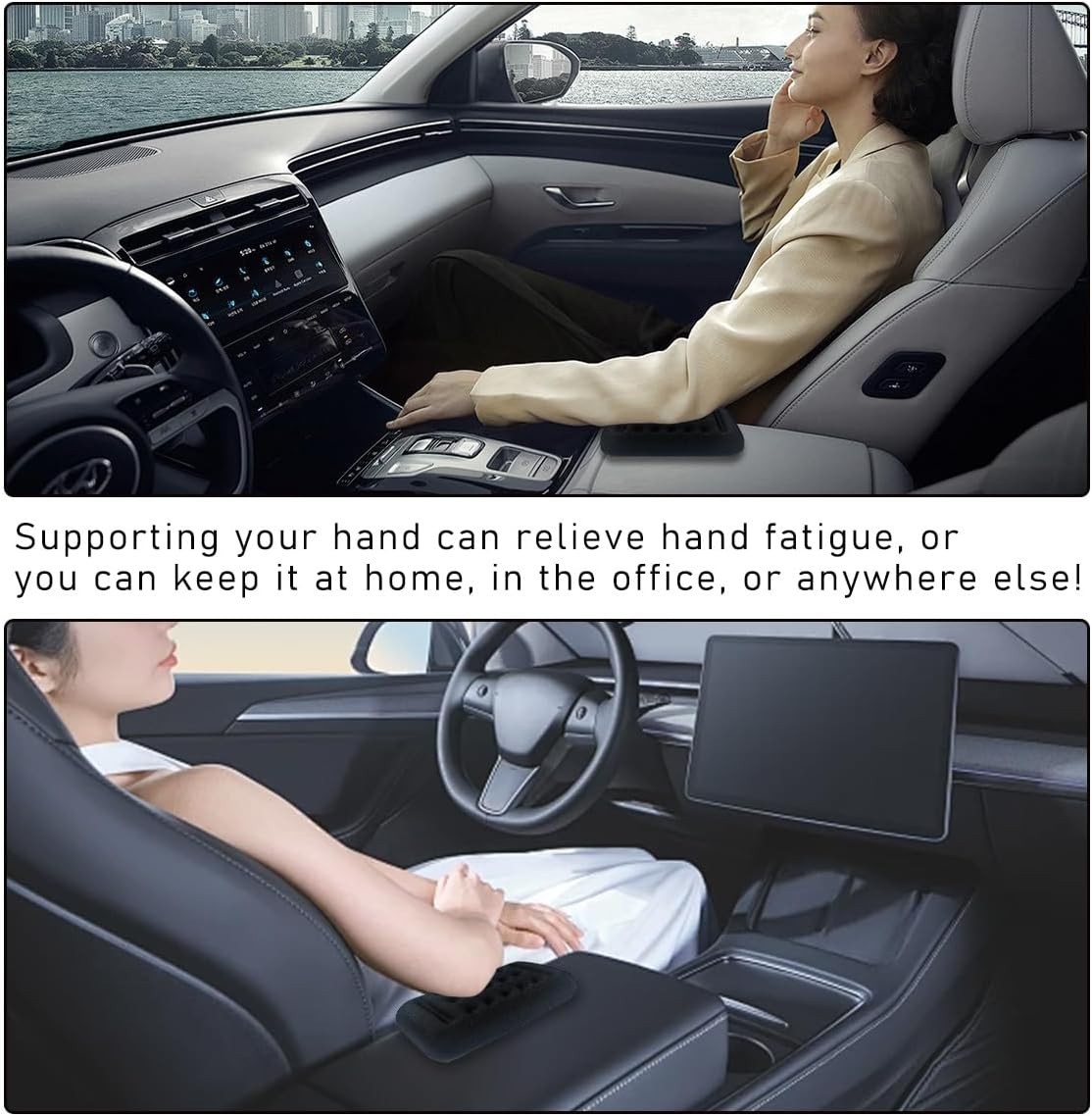2 PCS Arm Rest Elbow Pads for Car, 5.1″ × 2.6″ Vehicle Door Thigh Support Armre