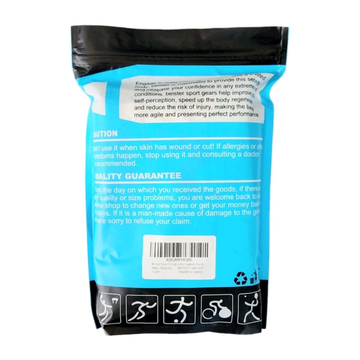 Beister Unisex Sports Recovery Compression KNEE Sleeve Full Supports Protects