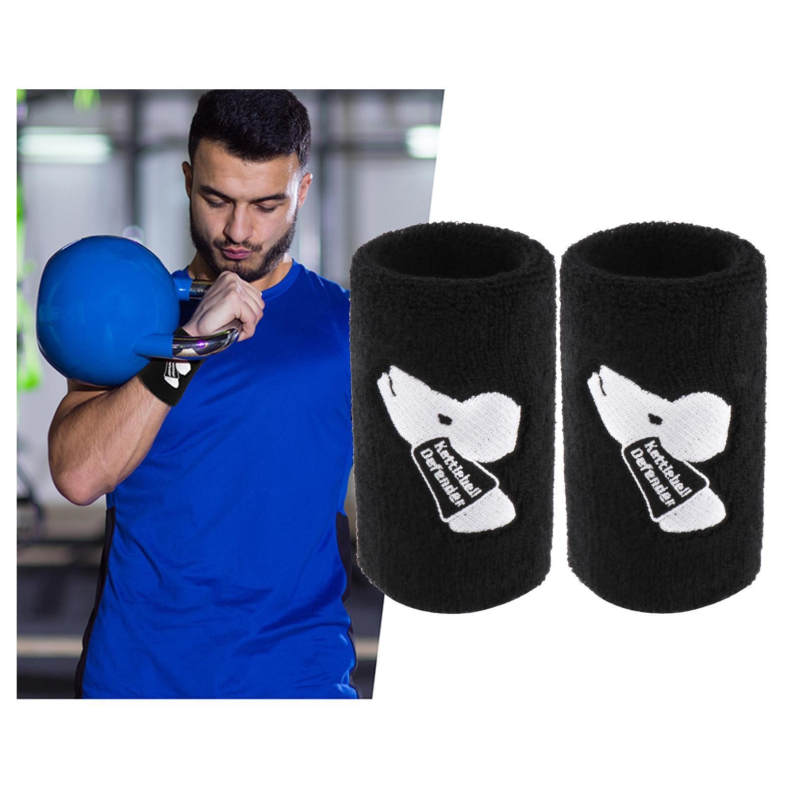 2x Kettlebell Wrist Guards Wrist Support with Plastic Pad Weight Lifting