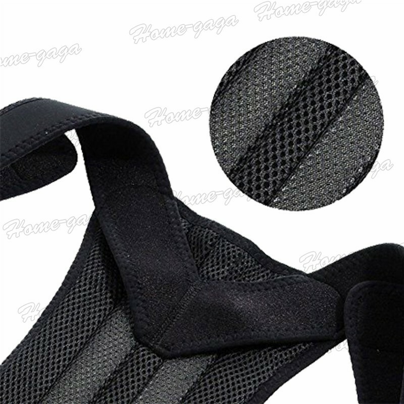 US Posture Corrector Brace Belt Lower Upper Back Pain Relief[Black (Full Back)]