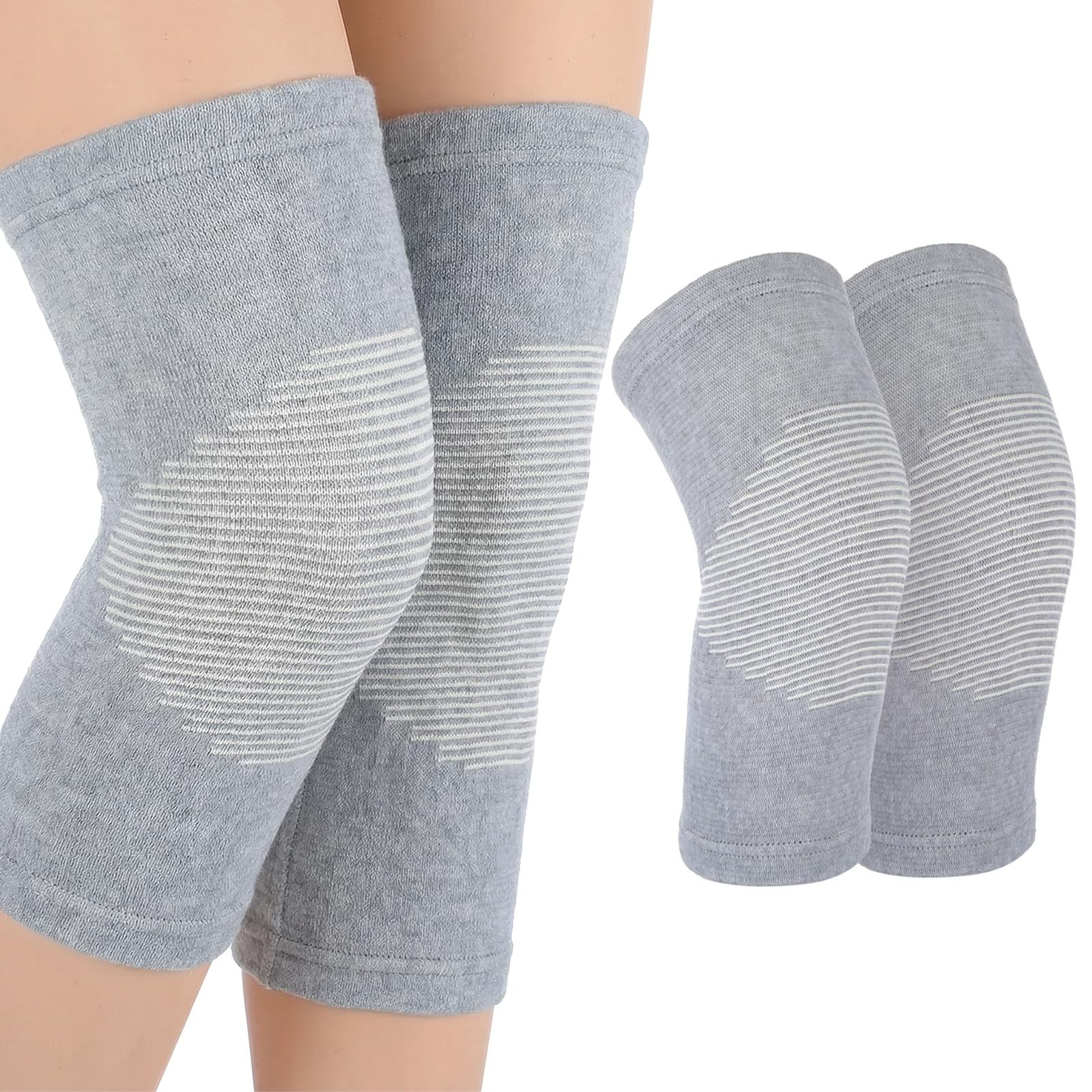 XLIUAX Bamboo Knee Sleeve, Breathable Compress Sleeves Large