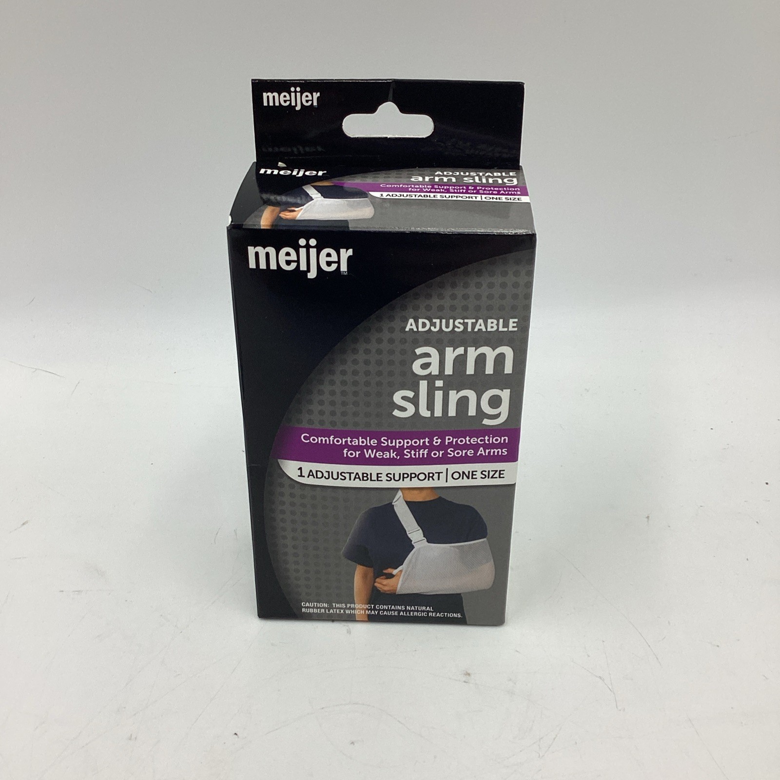 Meijer White Arm Sling Adjustable Support Strap Medical Therapy One Size