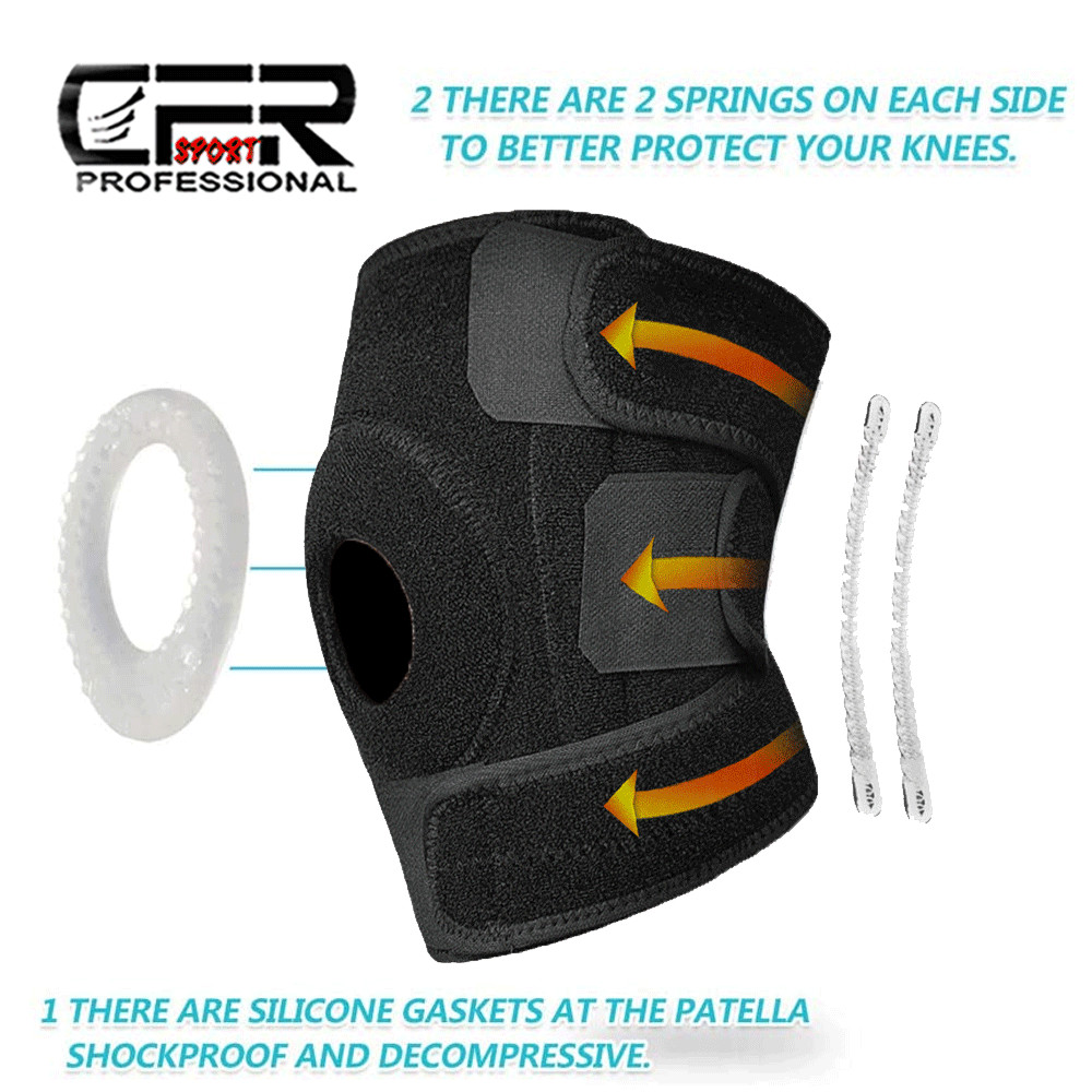 Compression Knee Brace Patella Support Meniscus Sport Joint Pain Arthritis Wrap@