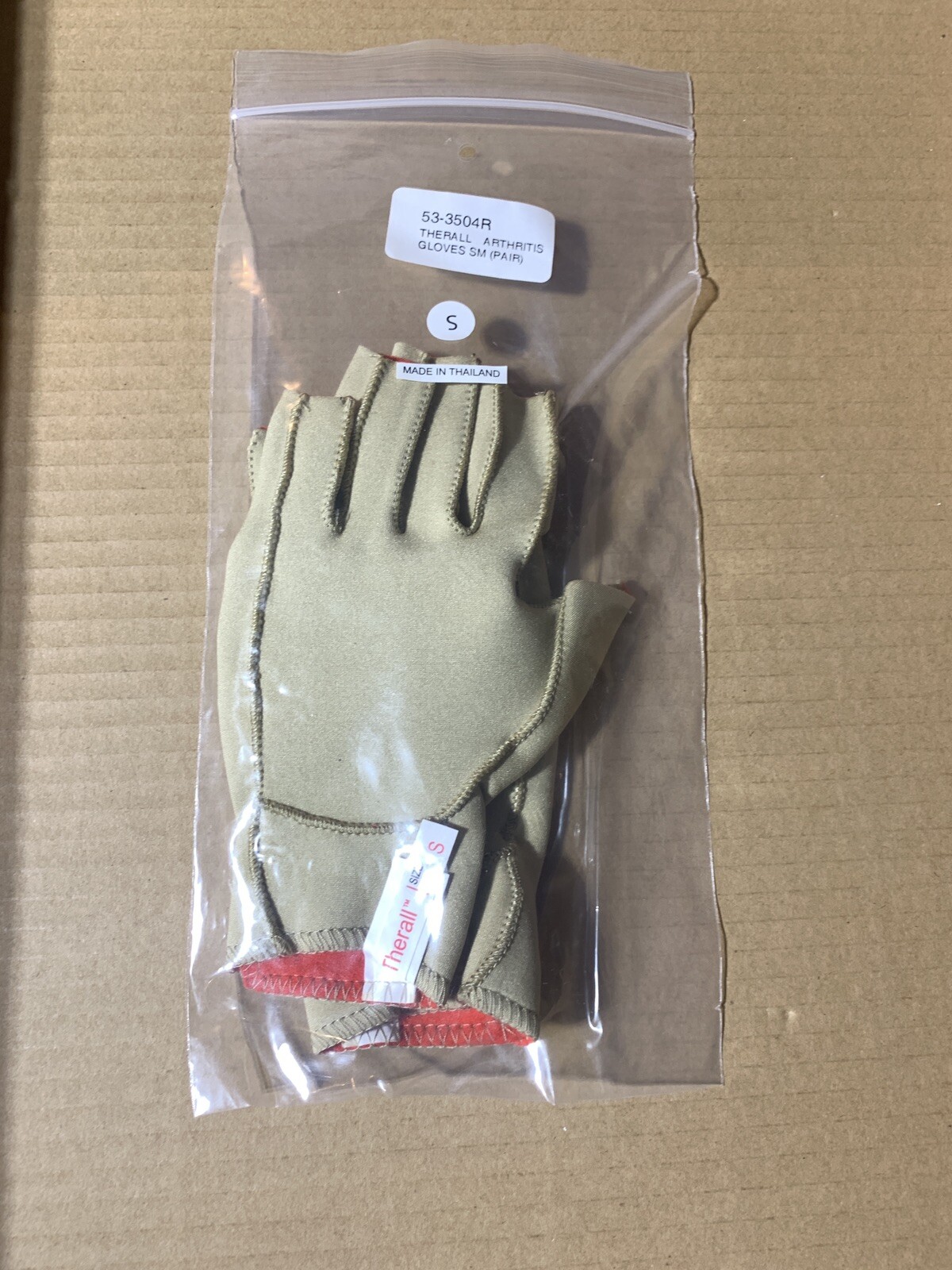 Therall Arthritis Medical Gloves, Half Finger for Pain Relief. Sz Sm * 83495
