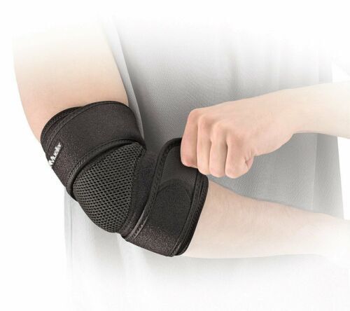 Mueller Elbow Brace Support Adjustable Antimicrobial Fabric Slip On Design