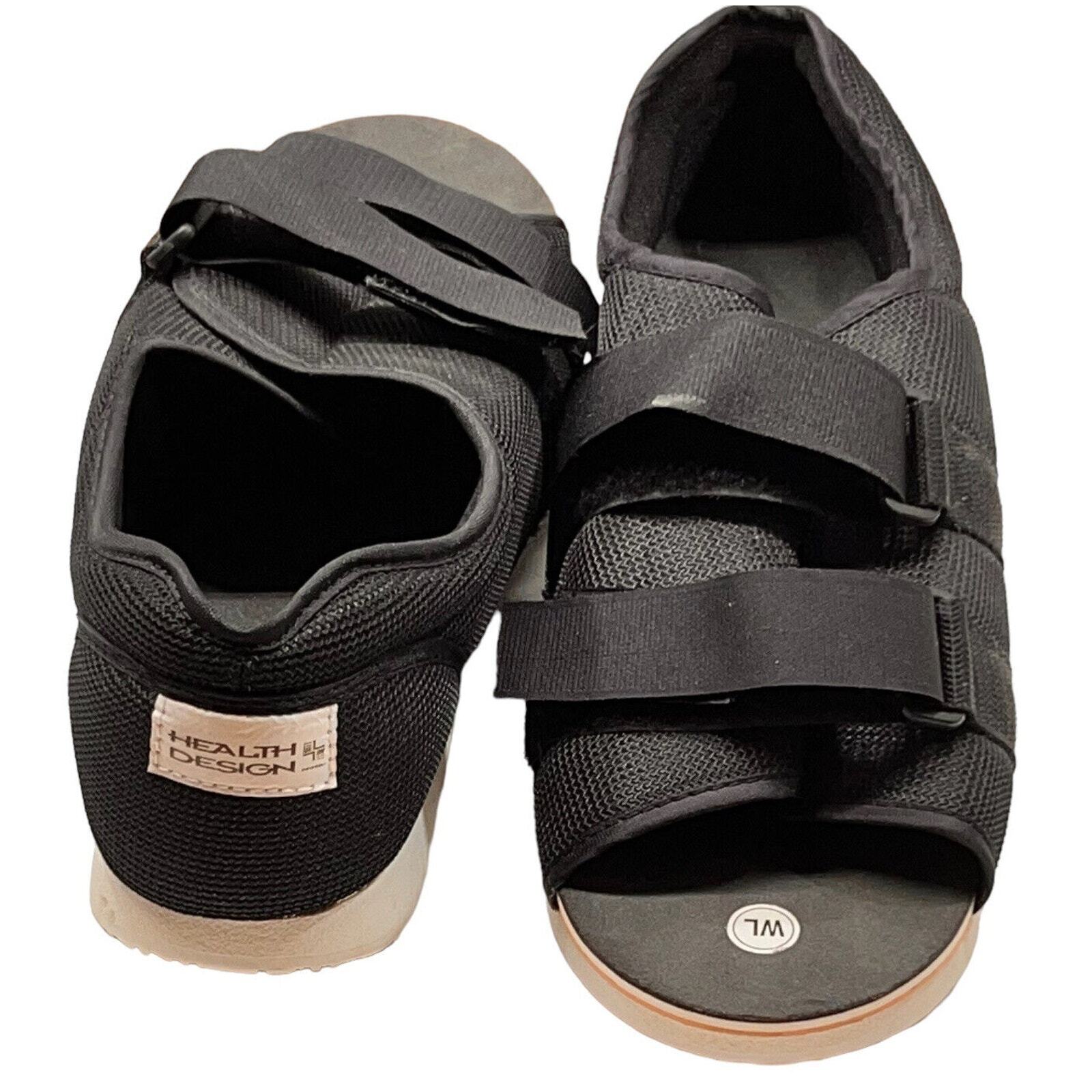 Health Design WL Shoes Peep Toe Post Surgical Boot Strap Hook & Loop Medical