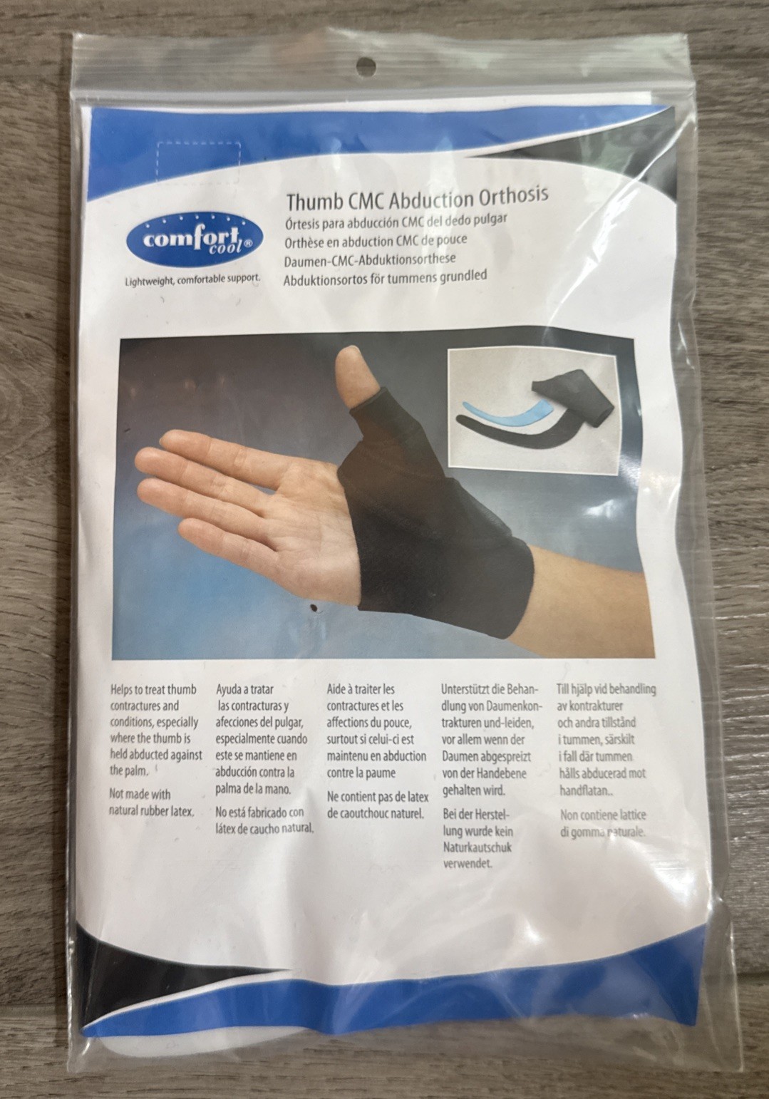 Comfort Cool Thumb CMC Abduction Orthosis Right Small 79495 Splint Brace Black