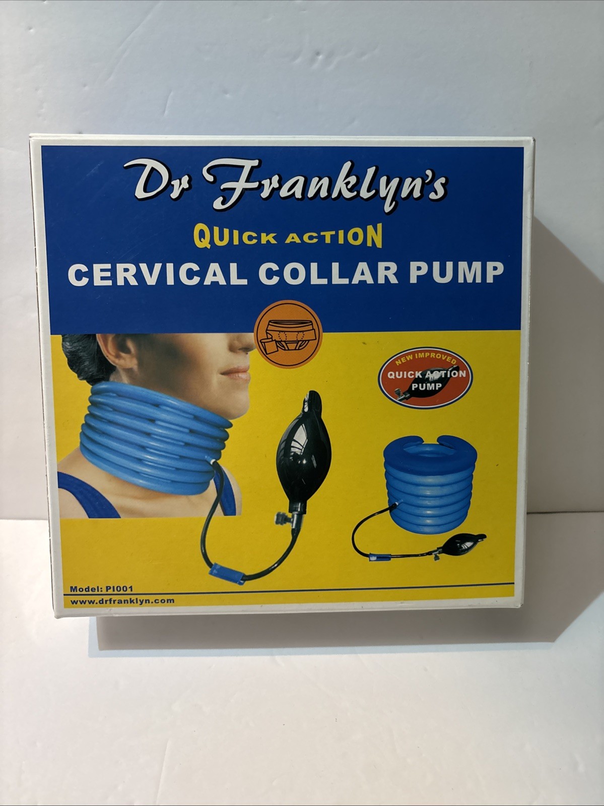 Vintage Dr Franklyn’s Quick Action Cervical Collar Pump Pi001 New In Box Inflate