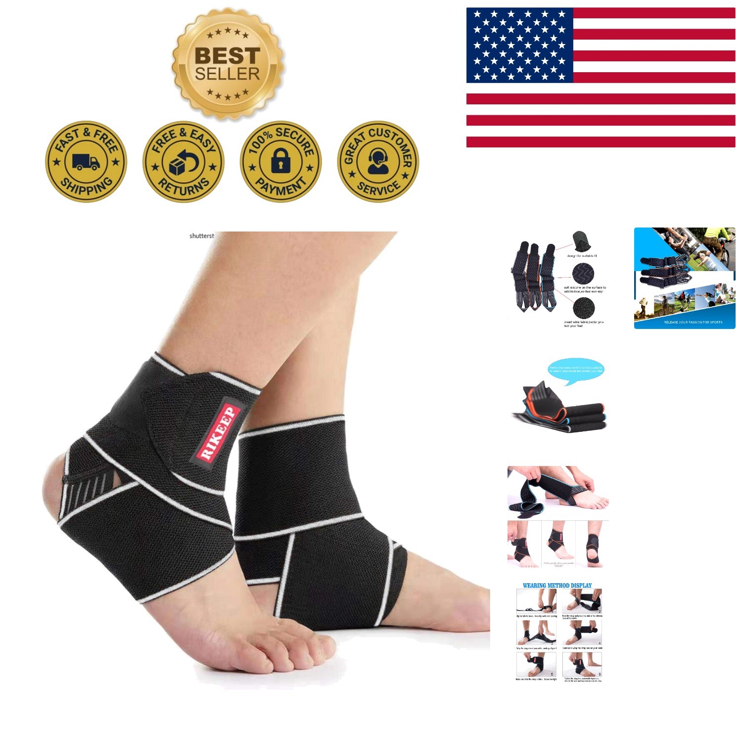 Lightweight Ankle Brace for Sprains – Elastic Support for Active Lifestyles