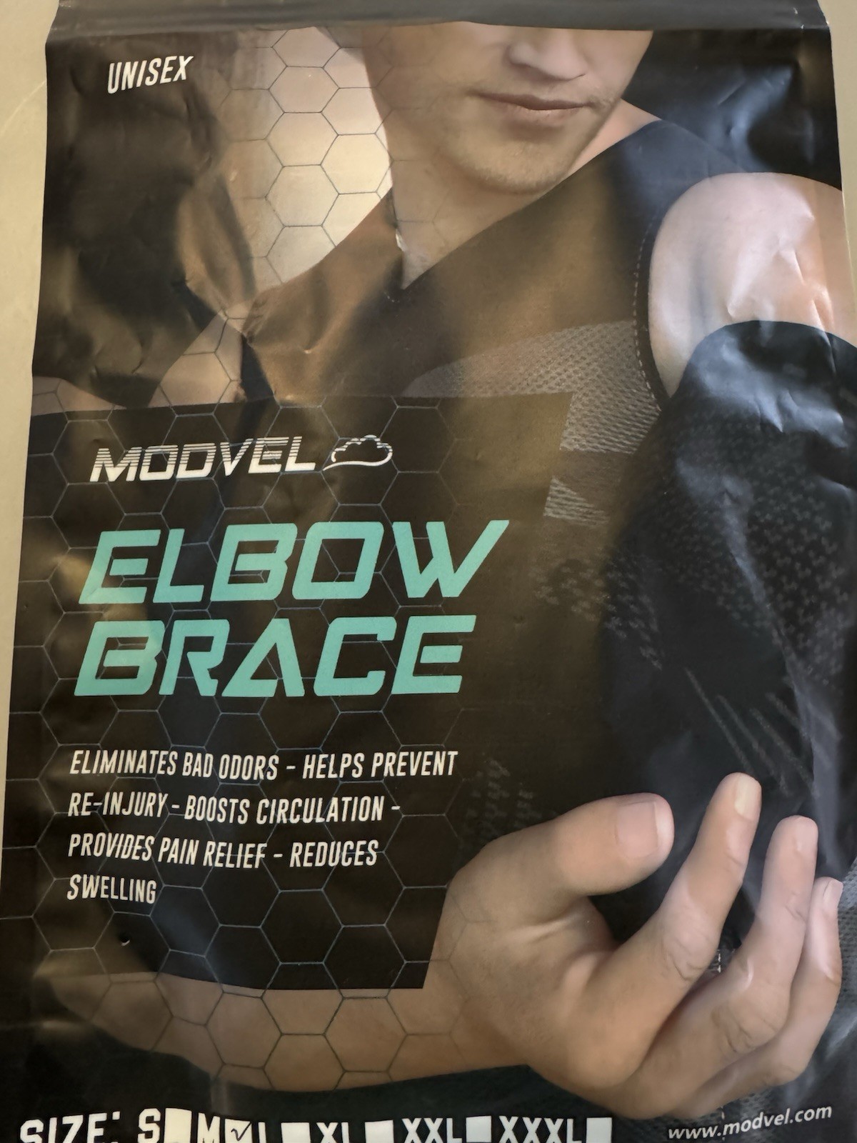 NWT Modvel 2 Pk Elbow Brace Compression Support Sleeve for Joint Pain Relief