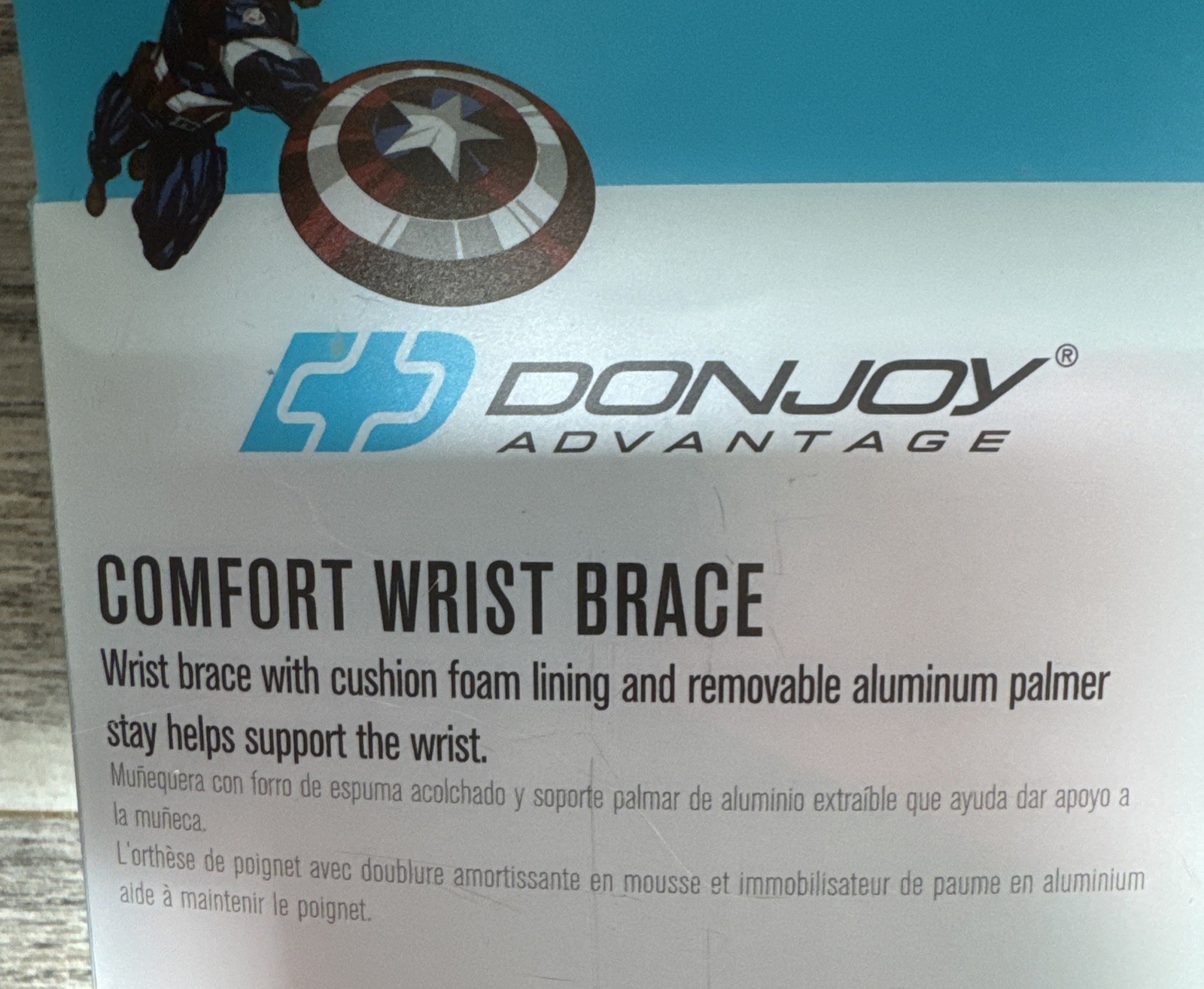 Marvel Comfort Wrist Right Brace Moderate Youth Captain America NIB