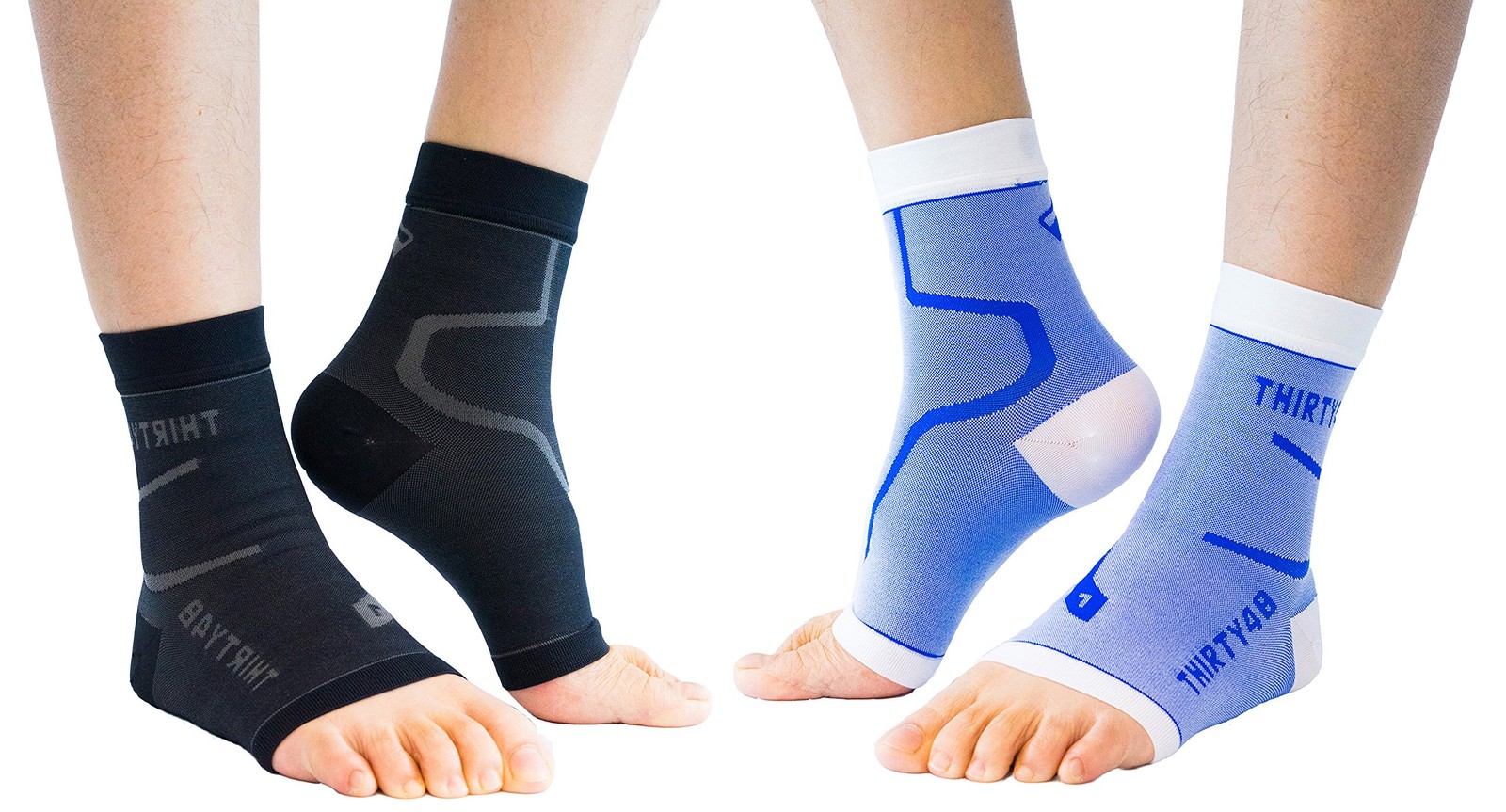 Thirty48 Plantar Fasciitis Compression Socks(1 or 2 Pairs), 20-30 mmHg Foot C…