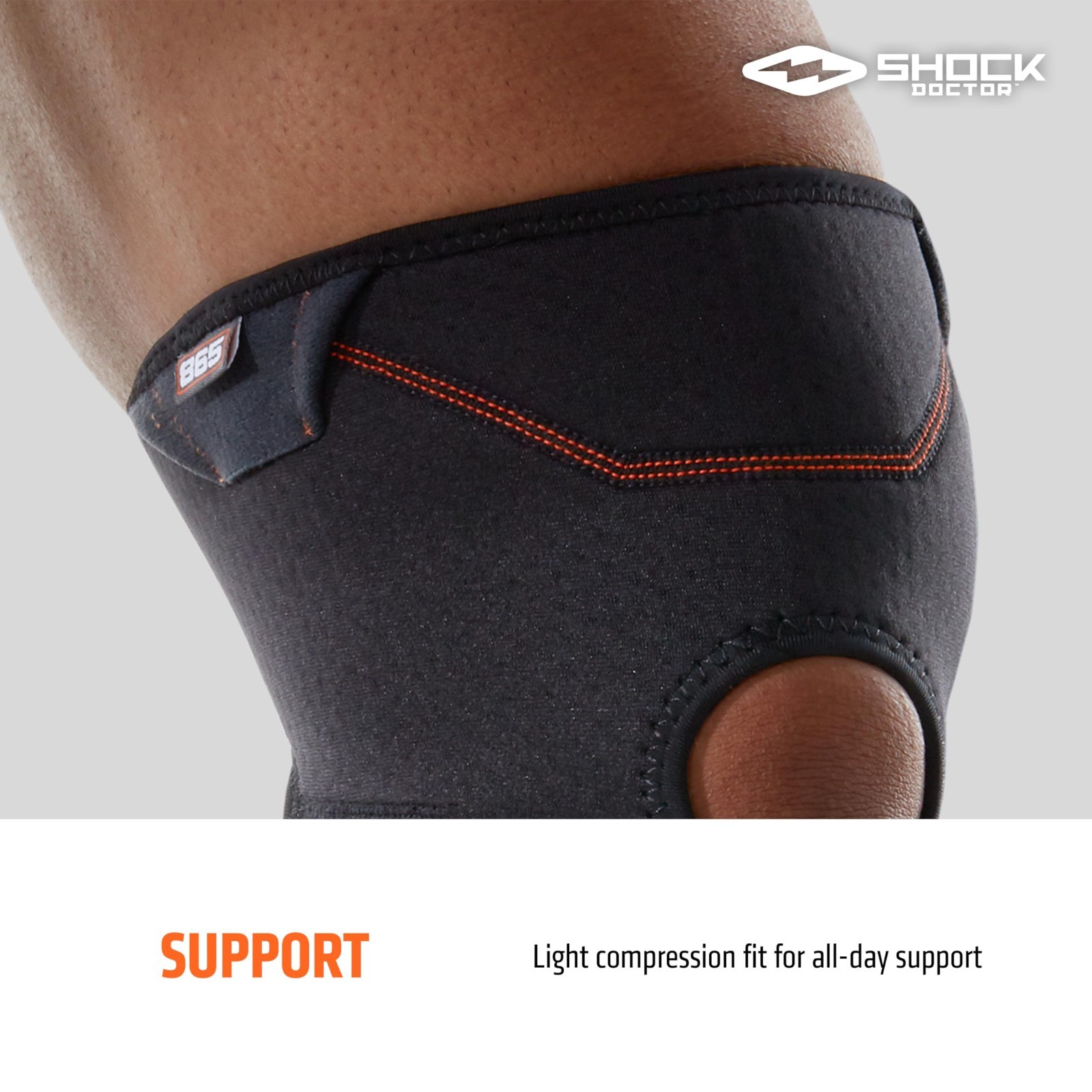 Shock Doctor Knee Brace Compression Sleeve Support XL 14.5-16″ Left/Right Leg