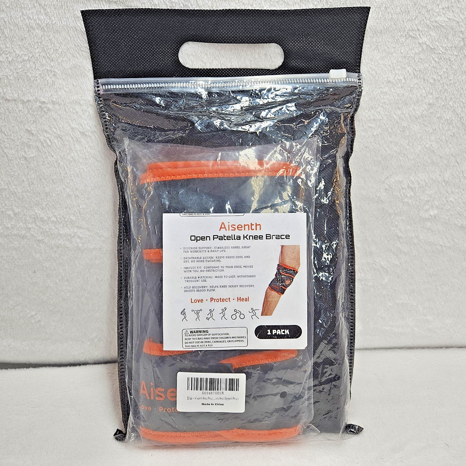 Aisenth Open Patella Knee Brace Support Adjustable 1 Pack New Sealed