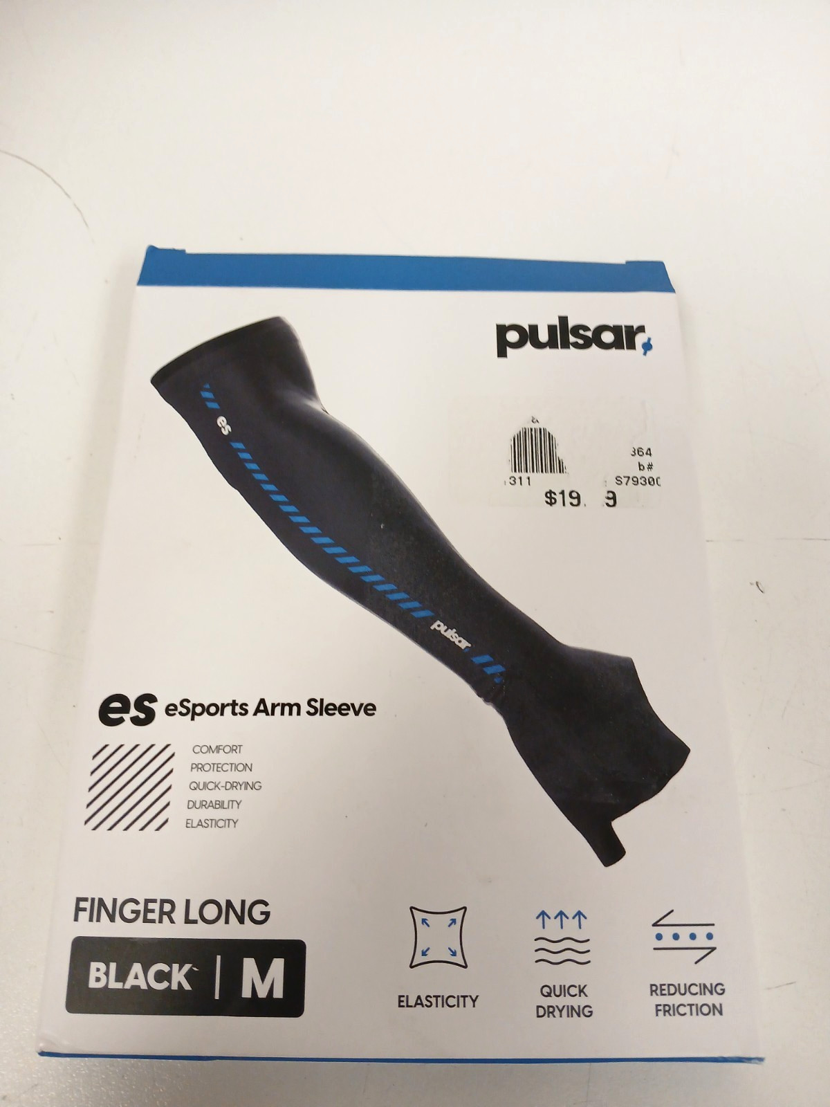 PULSAR eSports Long Arm Sleeve, Black Size Medium