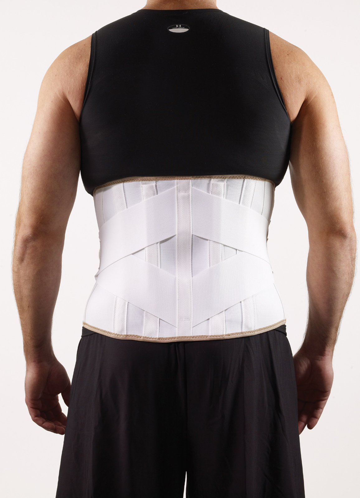 Corflex V-Lock Back Support Brace Adjustable Lumbar Belt w/ Plastic & Metal Stay