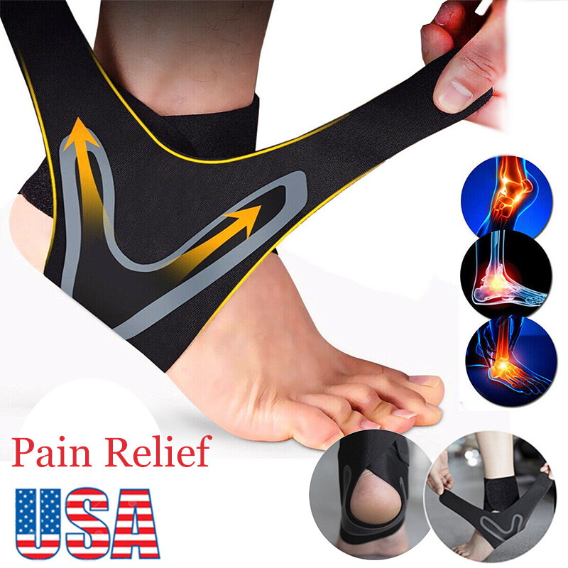 Ankle Brace Support Compression Sleeve Plantar Fasciitis Pain Relief Foot Wrap