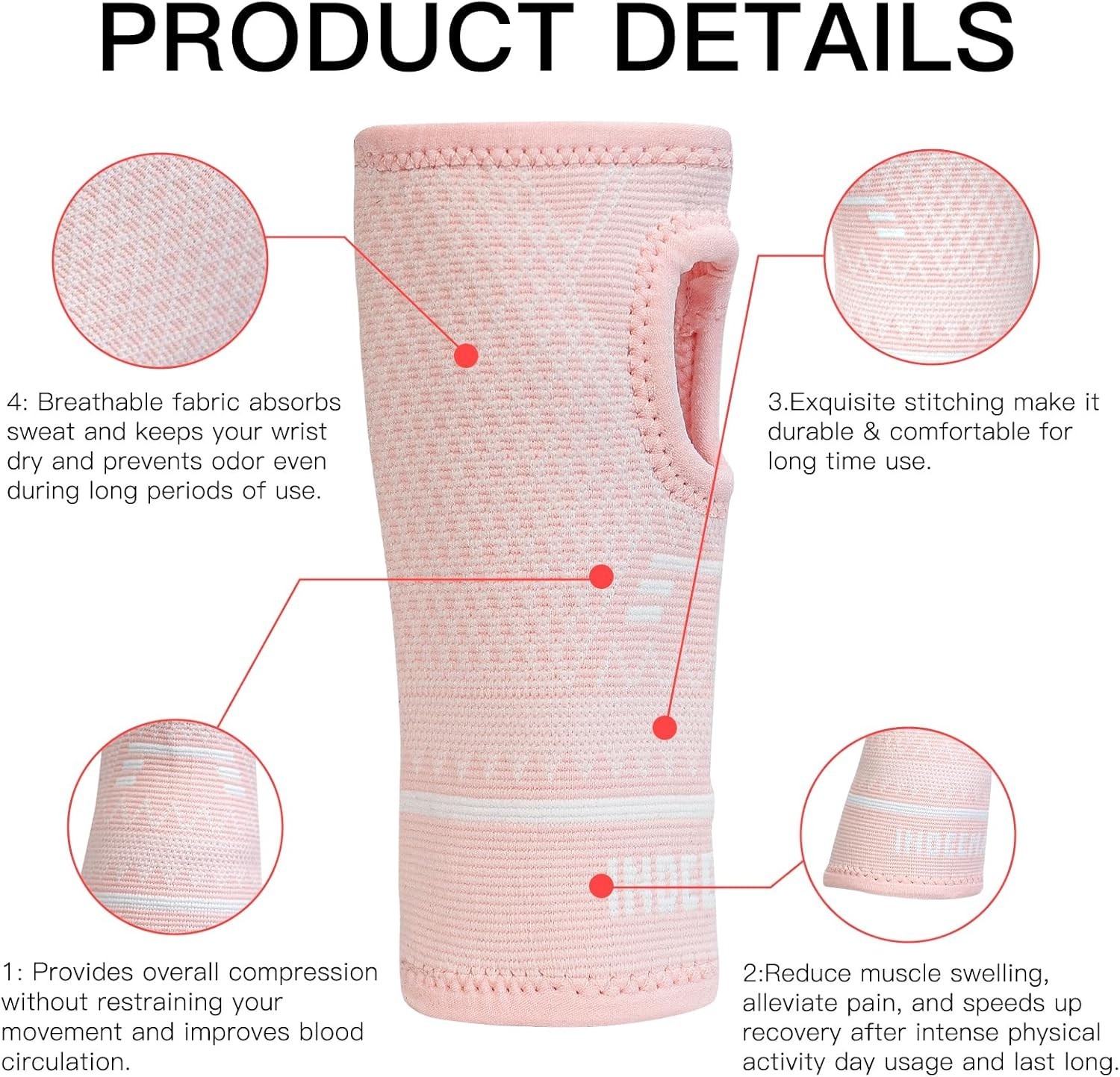 Breathable Copper Compression Sleeve – Day & Night Wrist Support for Men & Women