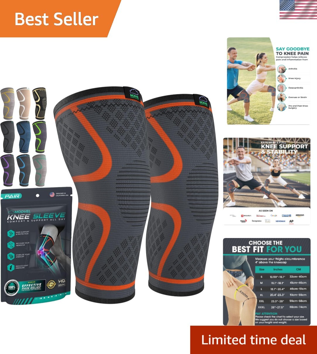Breathable Compression Knee Braces for Men & Women – Ultimate Comfort