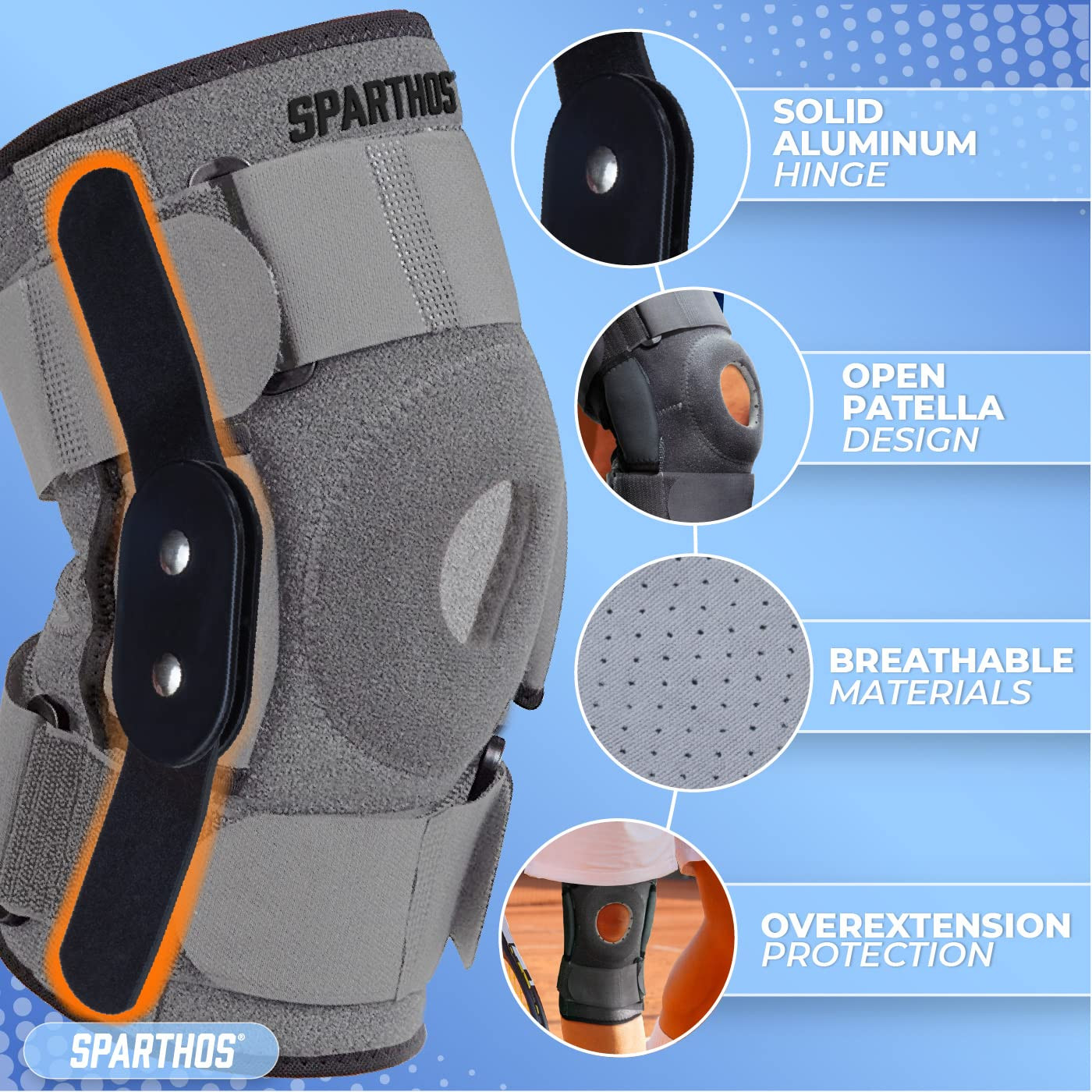 Hinged Knee Brace – Relieves ACL, MCL, Meniscus Tear, Arthritis, Tendon Pain – D