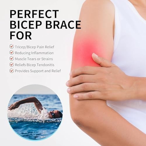FEATOL Bicep Tendonitis Brace Compression Sleeve Support, Upper Arm Brace Tricep