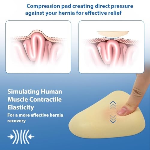 Hernia Belt for Men Hernia Support Truss for Single/Double Medium (Pack of 1)