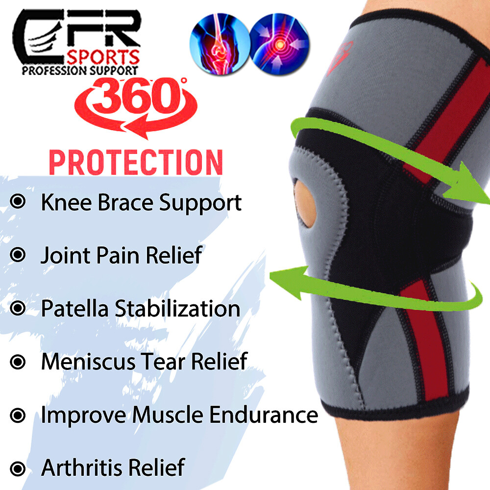 Knee Brace Support Compression Sleeve Workout Gym Sport Arthritis Joint Pain CFR