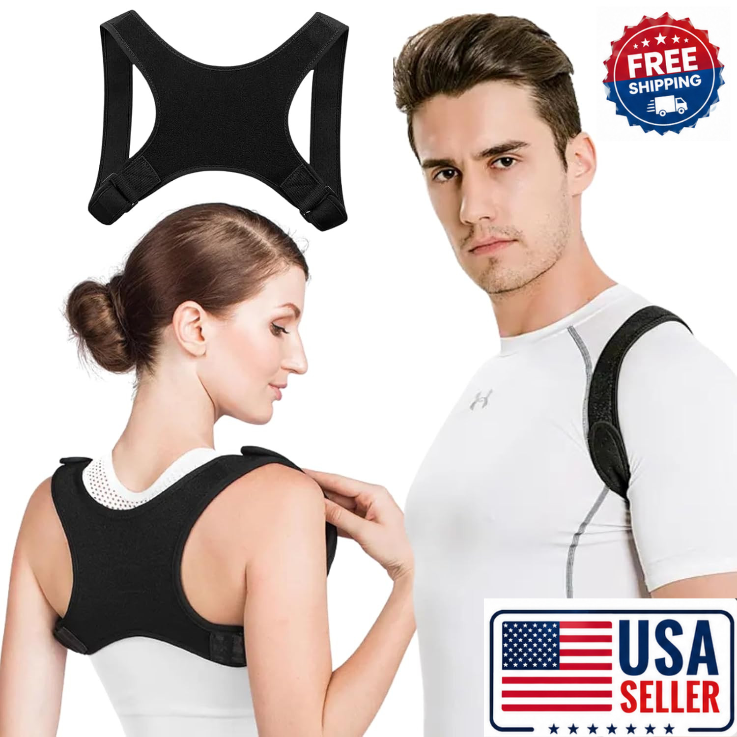 Posture Corrector for Men Women Back Shoulder Support Brace Adjustable