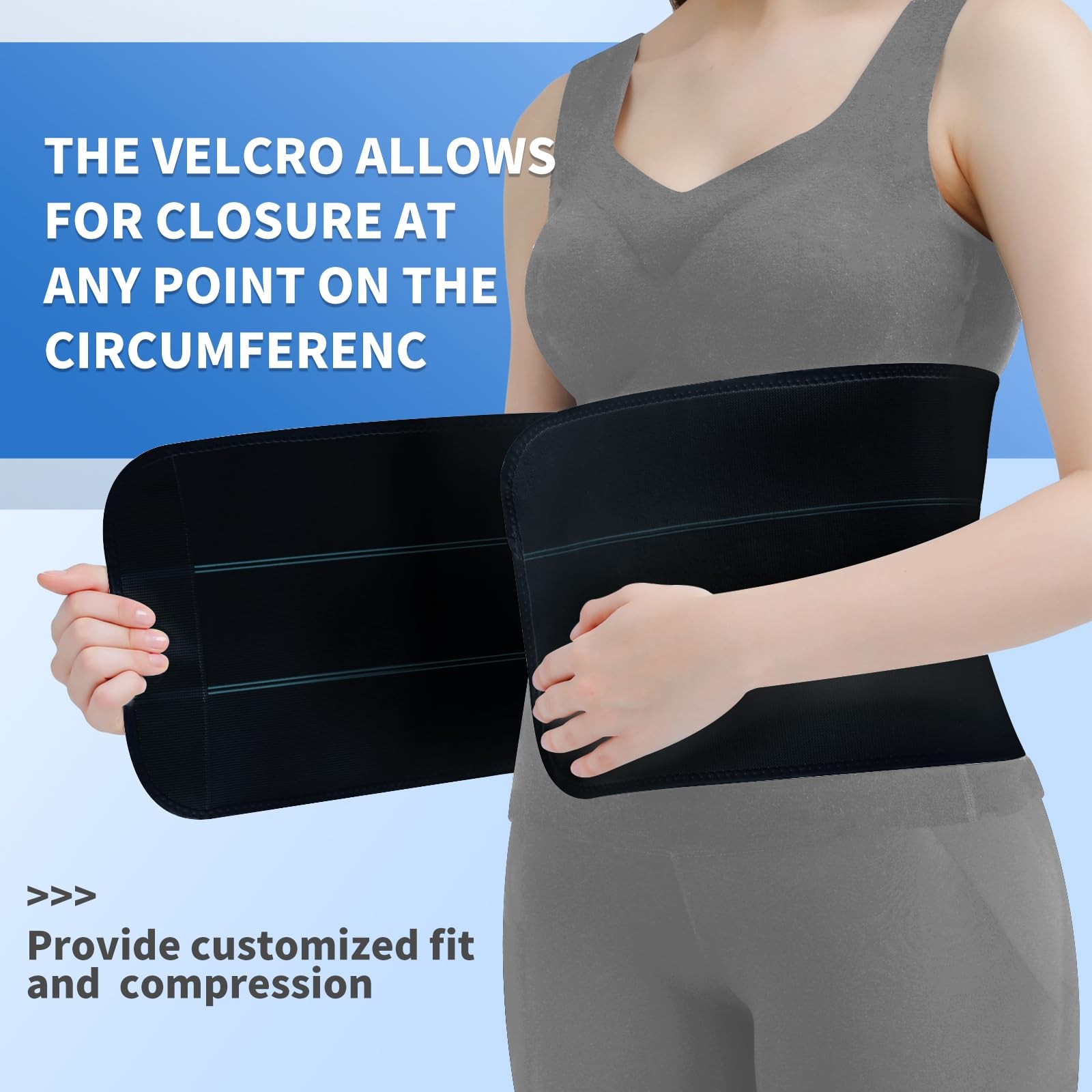 Abdominal Binder Post Surgery Belly Band – Elastic Stomach Wrap Tummy Tuck Co…