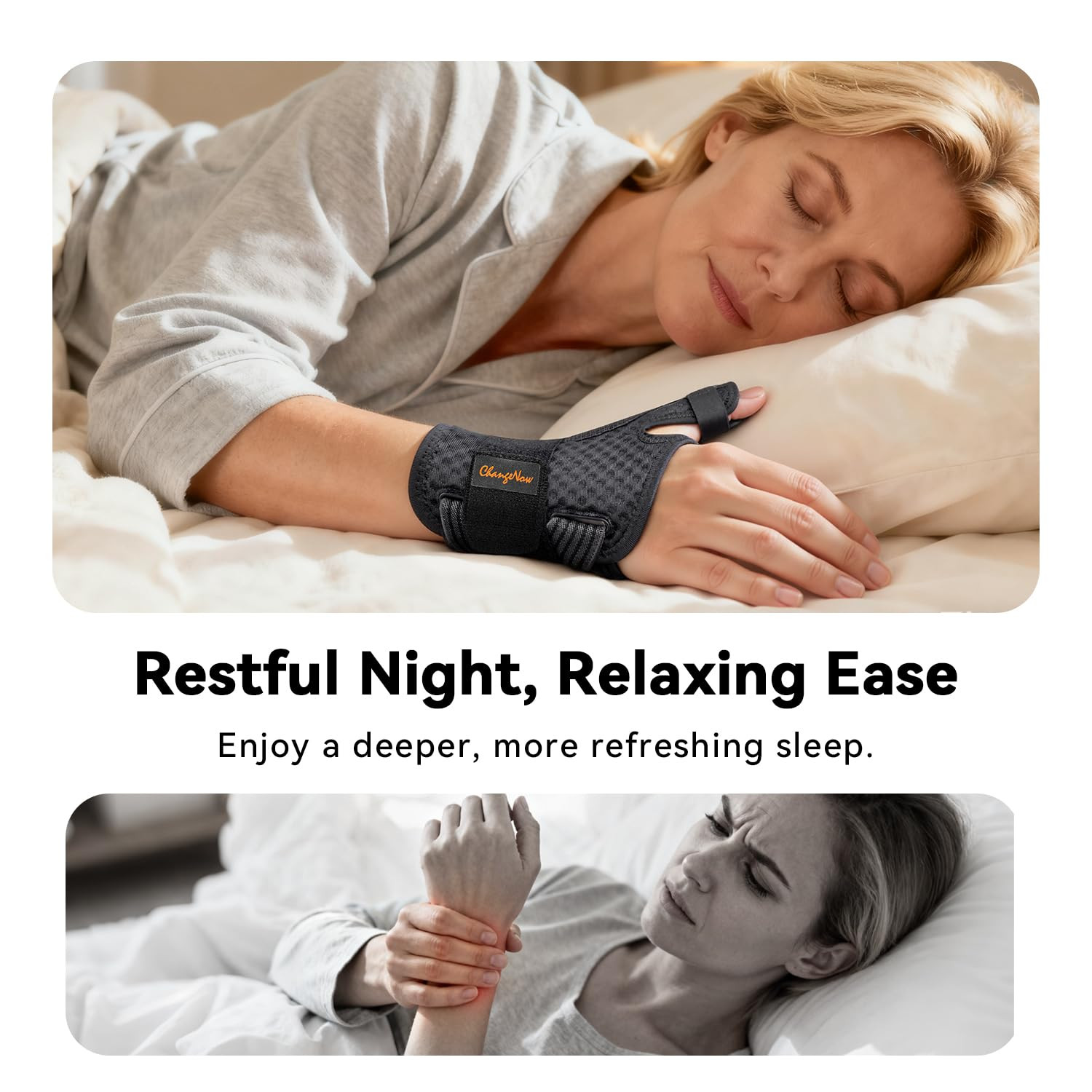 Ultra Breathable Thumb Brace for Right & Left Hand, [Upgraded Medical-Grade] Thu