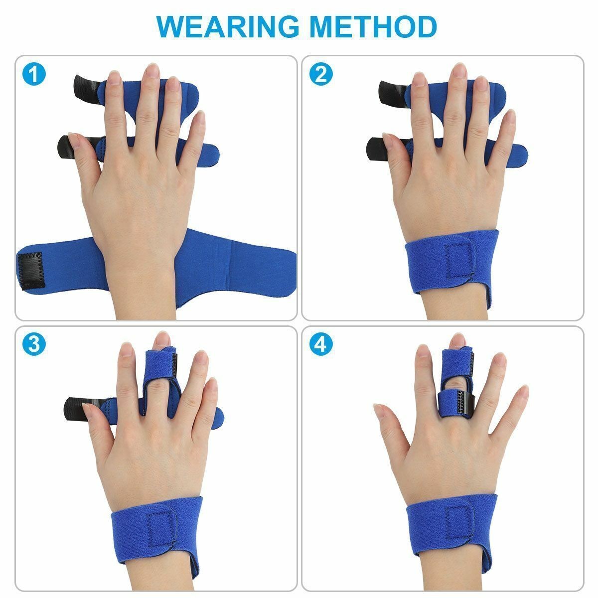 Finger Splint Brace Support Trigger Straightener Corrector Protector Pain Relief