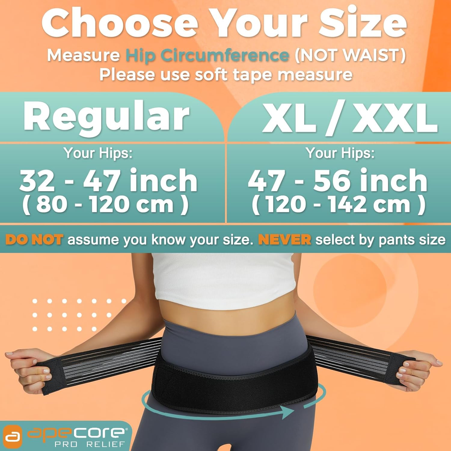 Sacroiliac SI Hip Belt for Women and Men That Alleviates Sciatic, Pelvic, Lower