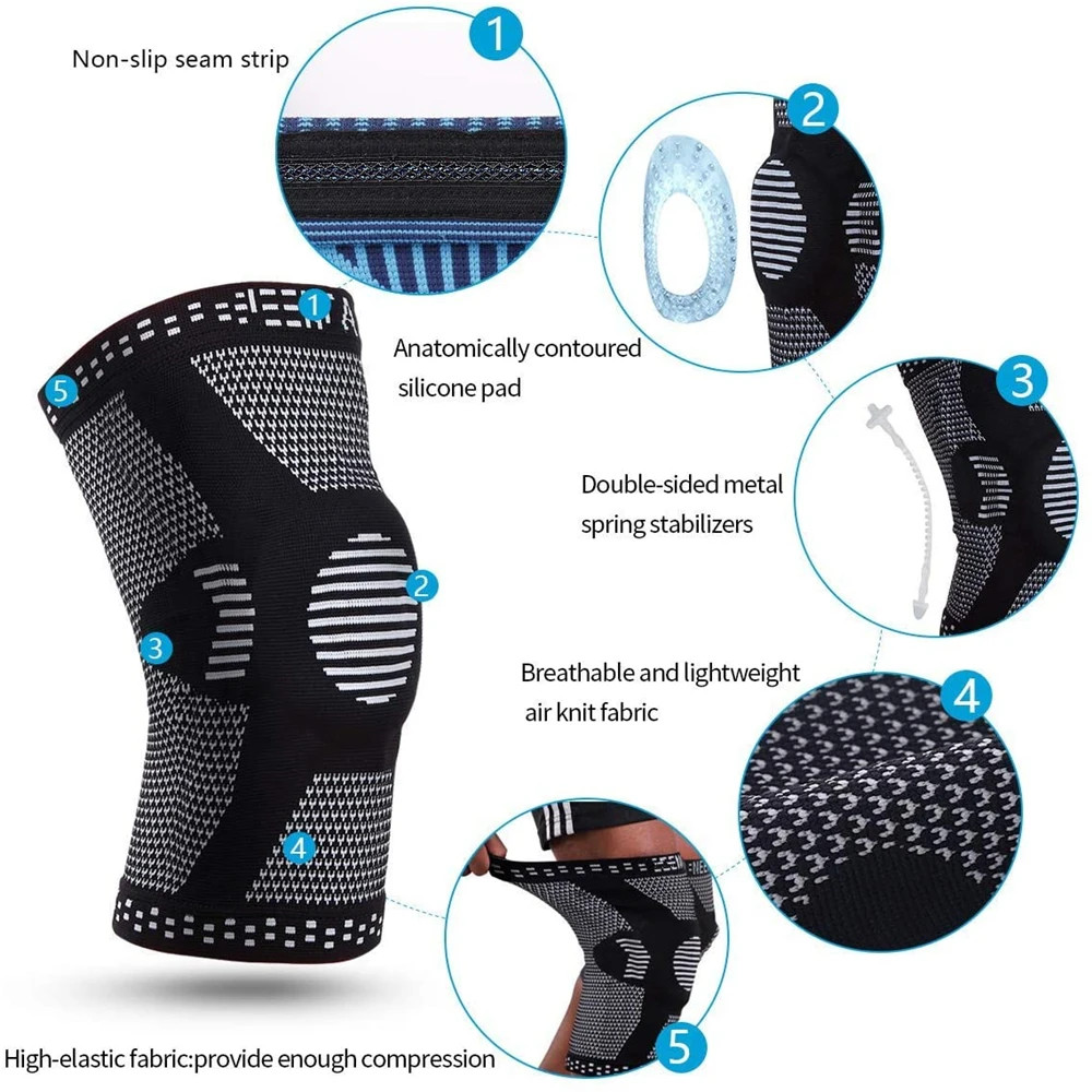 Knee Pads Professional Compression Brace Support Arthritis Relief