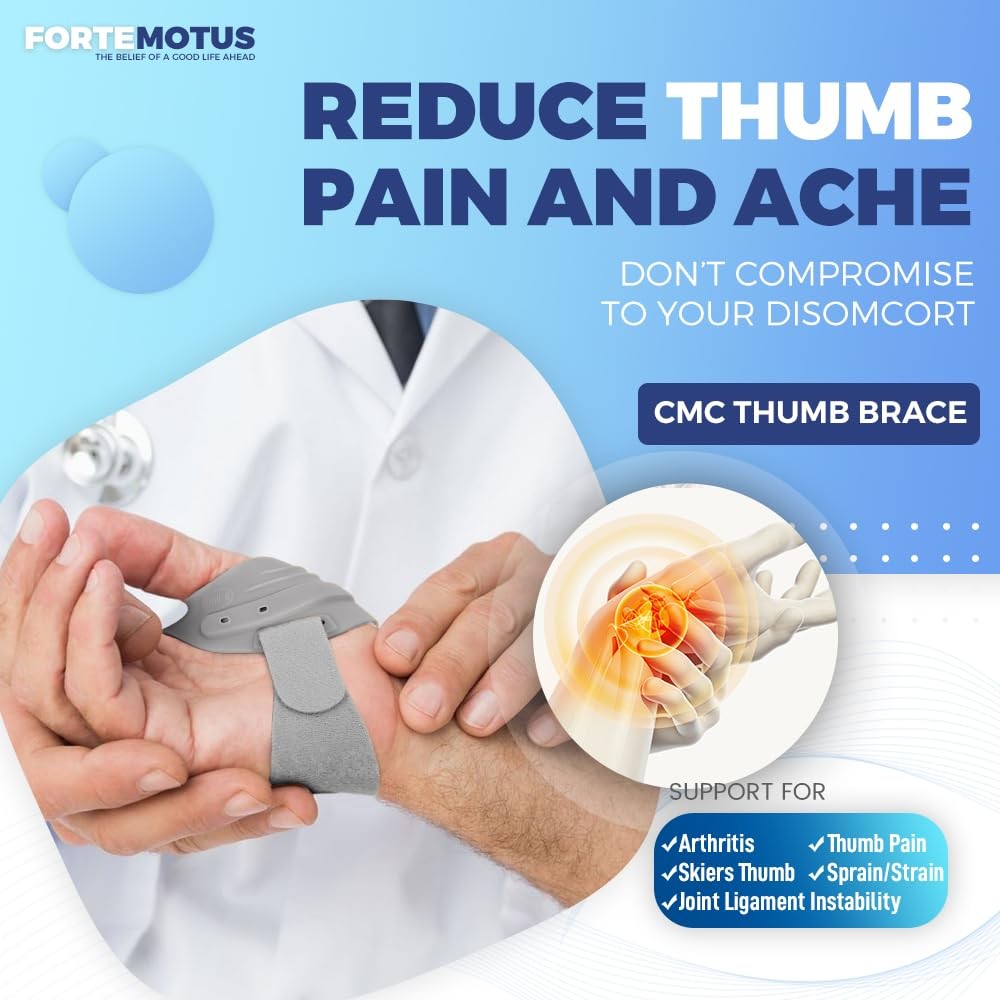 CMC Thumb Brace Joint Support Stabilizer For Pain Relief Tendonitis Beige