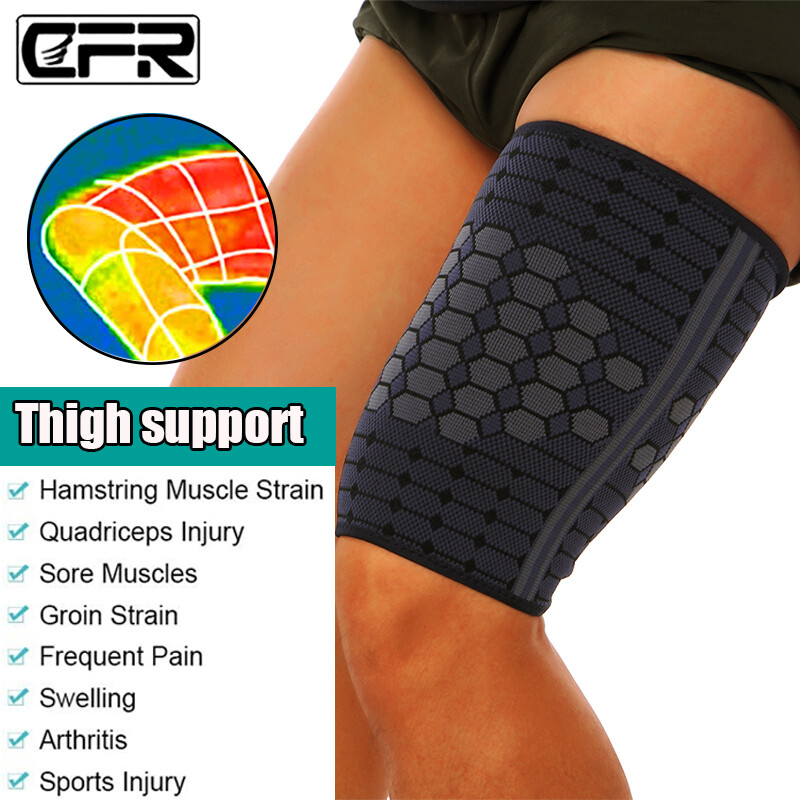 Thigh Wrap Support Hamstring Compression Leg Brace Sleeve Adjustable Sport