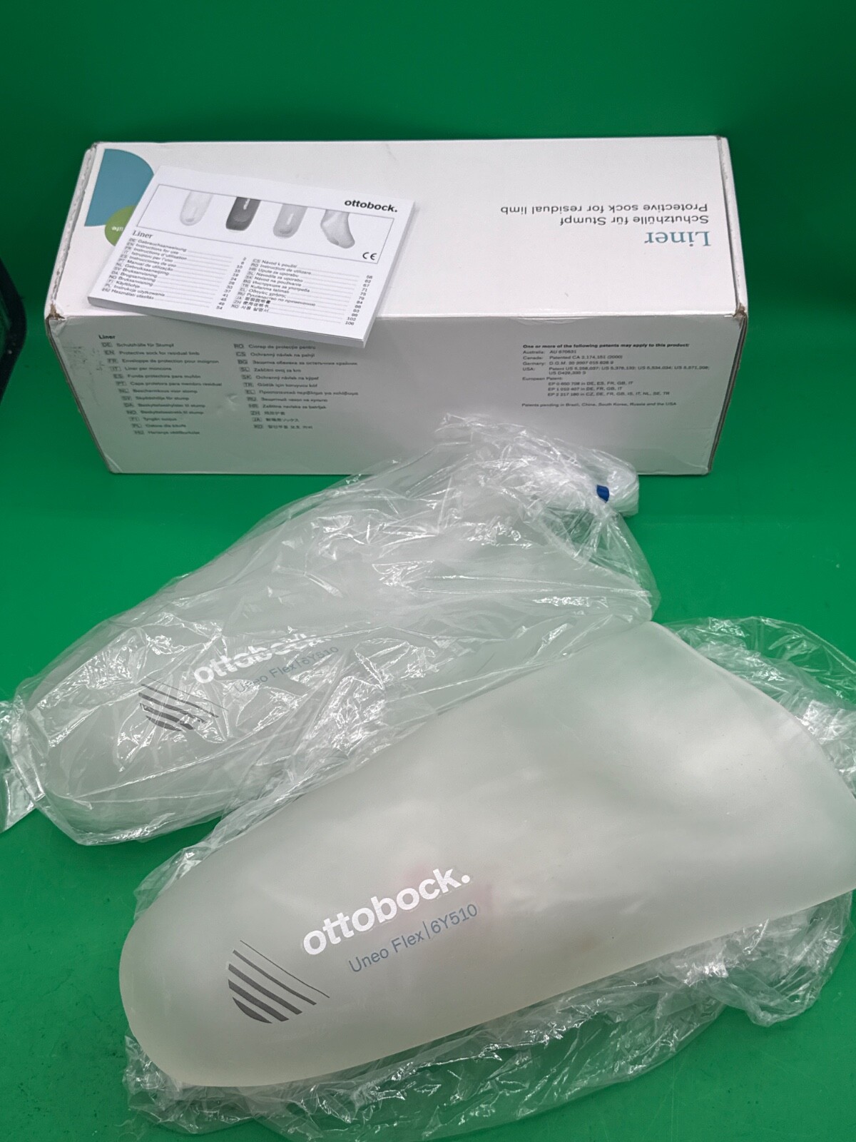 Pair Ottobock Otto bock uneo flex urethane prosthetic liner. 6Y510=260×125