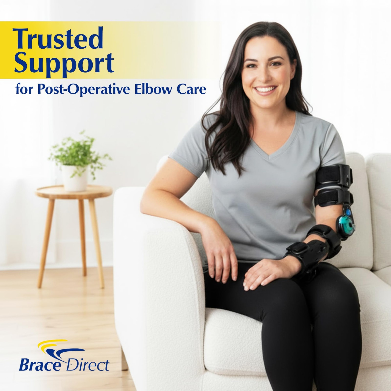 Brace Align ROM Hinged Elbow Brace – Adjustable Range of Motion for Post-Op R…