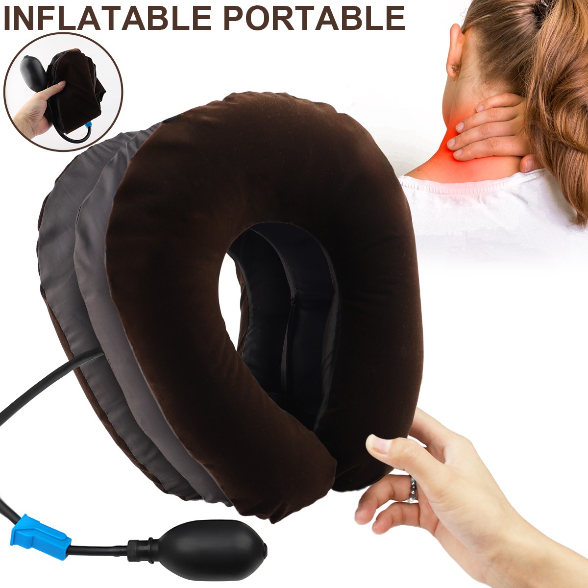 Cervical Neck Traction Device Collar Brace Support Pain Relief Stretcher Therapy