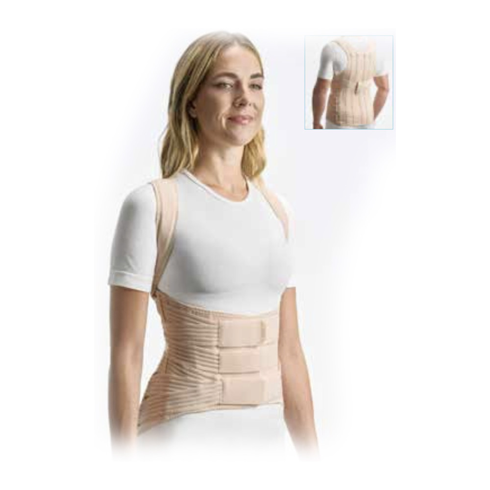 FGP Lumbar Band Semi-rigid Corset With Shoulders Dorsofixo FIT Women Beige