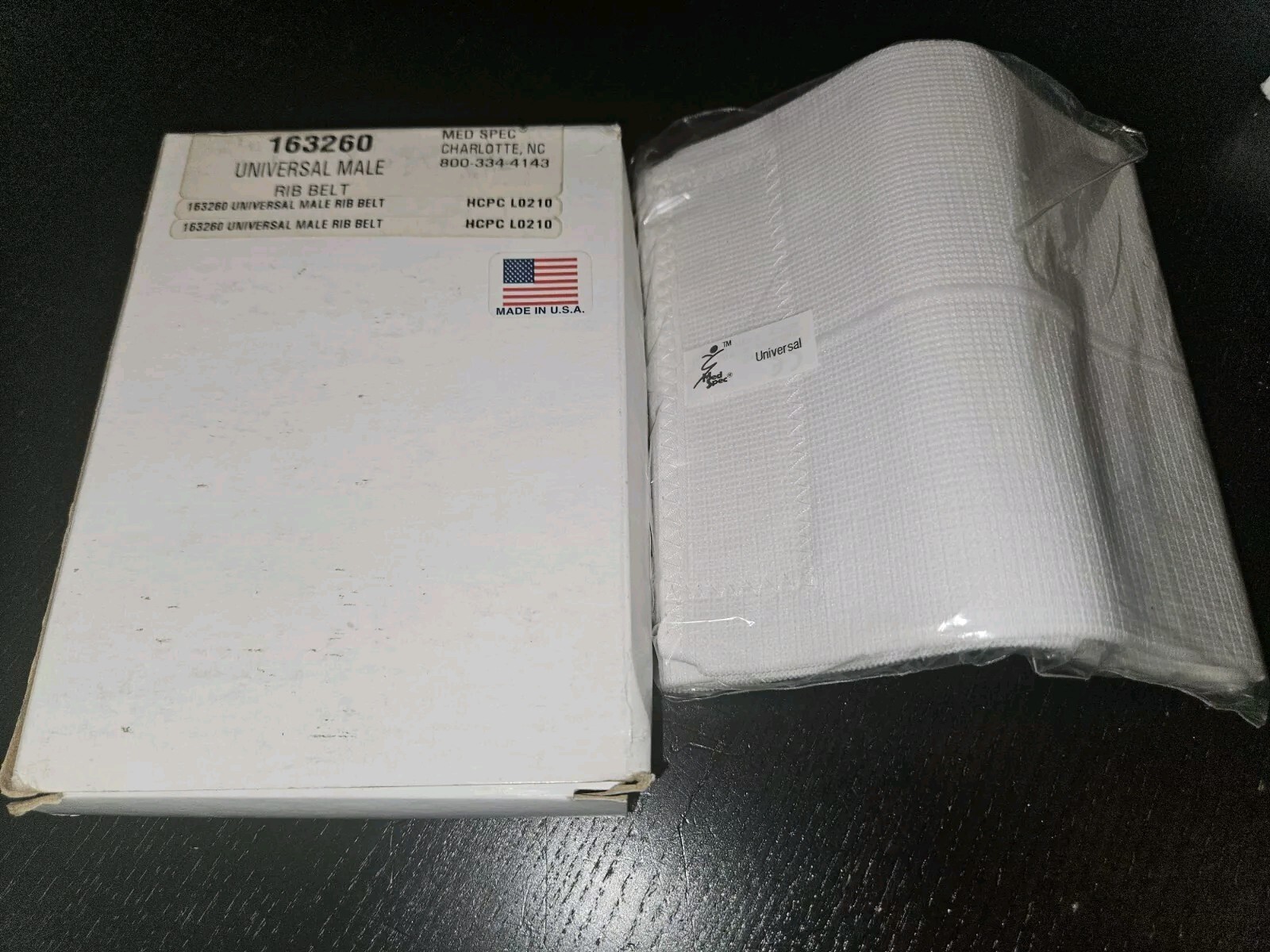 Universal Male Rib Belt 163260 Med Spec HCPC L0210 Abdominal/Rib Support NEW
