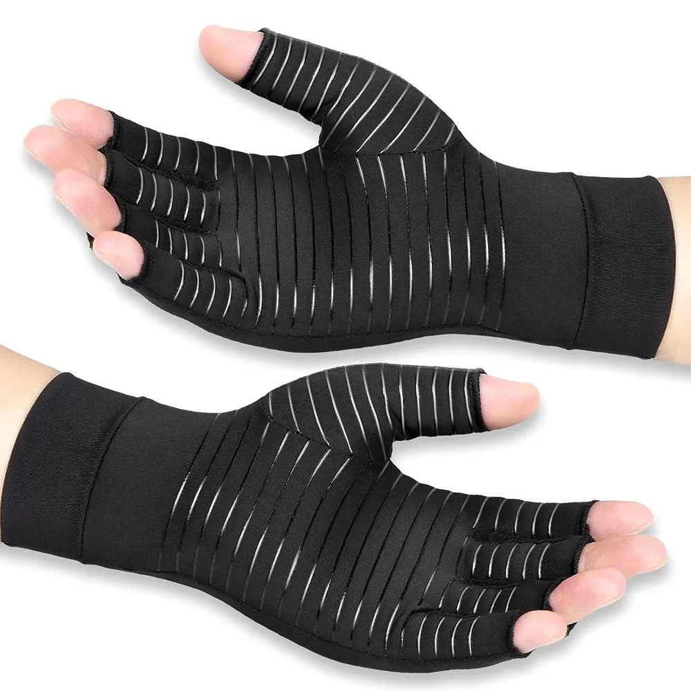 Copper Arthritis Compression Gloves Hand Support Pain Relief Joint Self Care