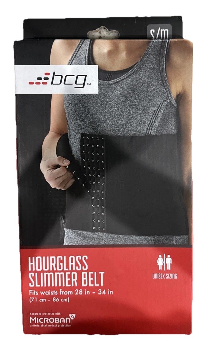 New BCG Hourglass Slimmer Belt Unisex S/M 28″ To 34″ Unisex Size Microban