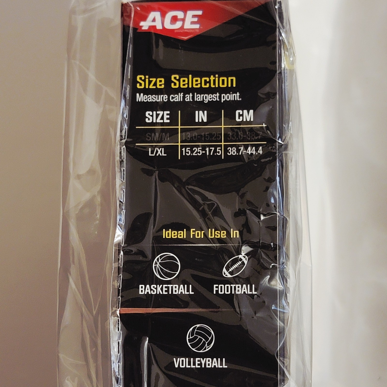 Ace Calf Compression Sleeve L/XLFor Football, Basketball, Volleyball All Sports