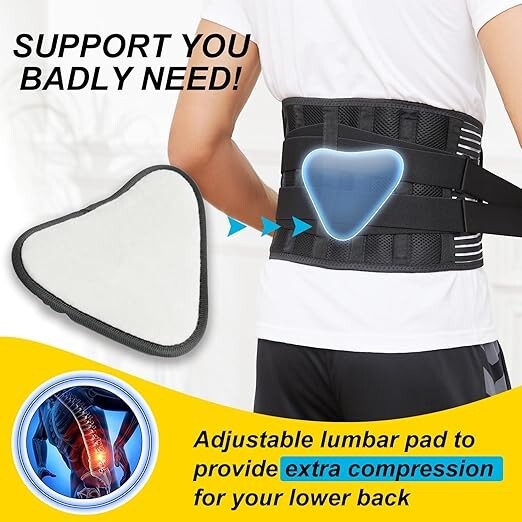 Back Brace for Lower Back, Support Back Brace- New Open Box Large