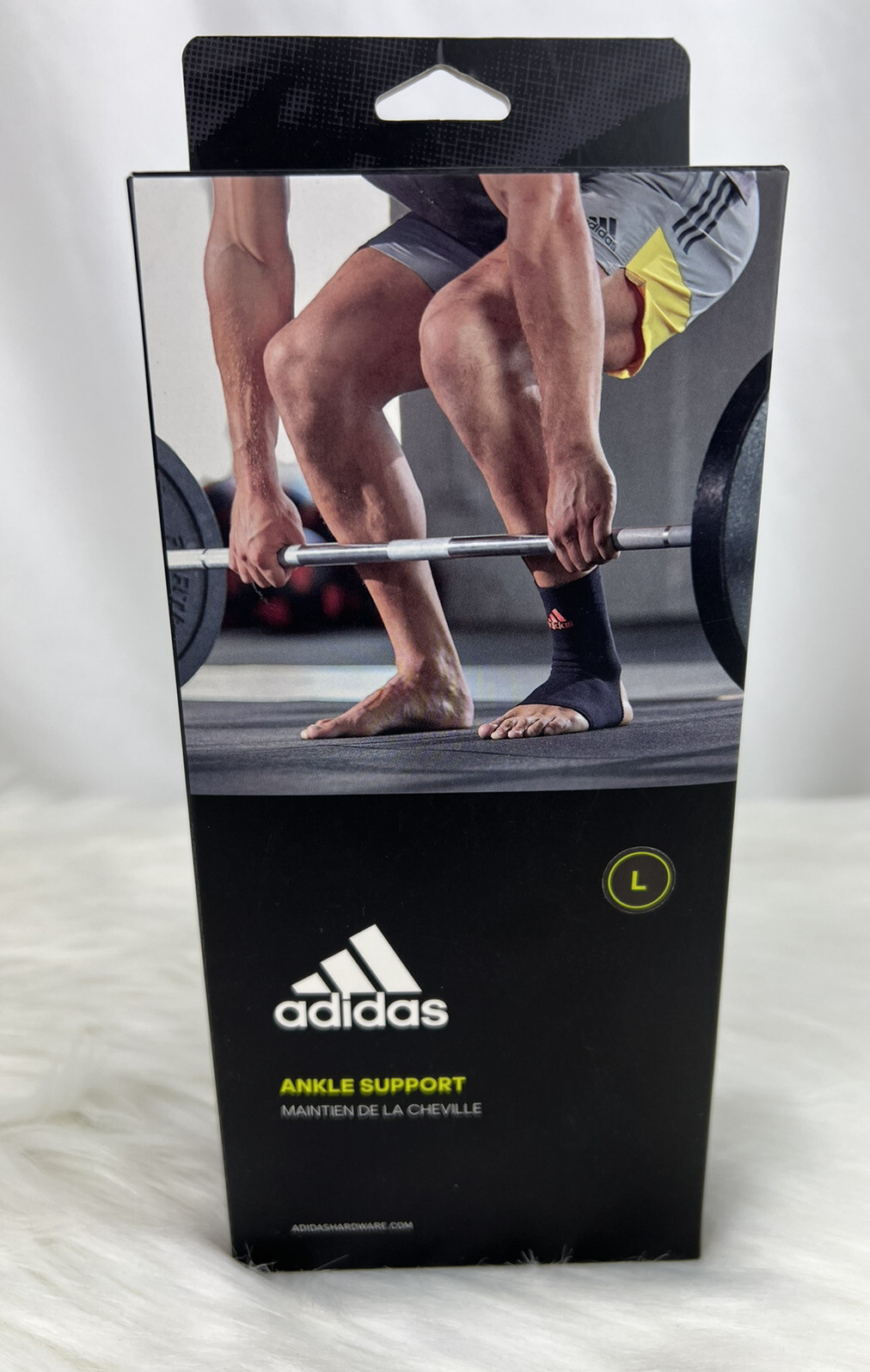 Adidas Ankle Support Brace Size L Large Black Compression Adjustable NEW